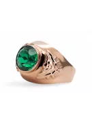 Original Vintage 14K Rose Gold Emerald Ring Vintage craft vrc078r